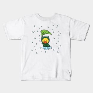 Duck in Frog Poncho Kids T-Shirt